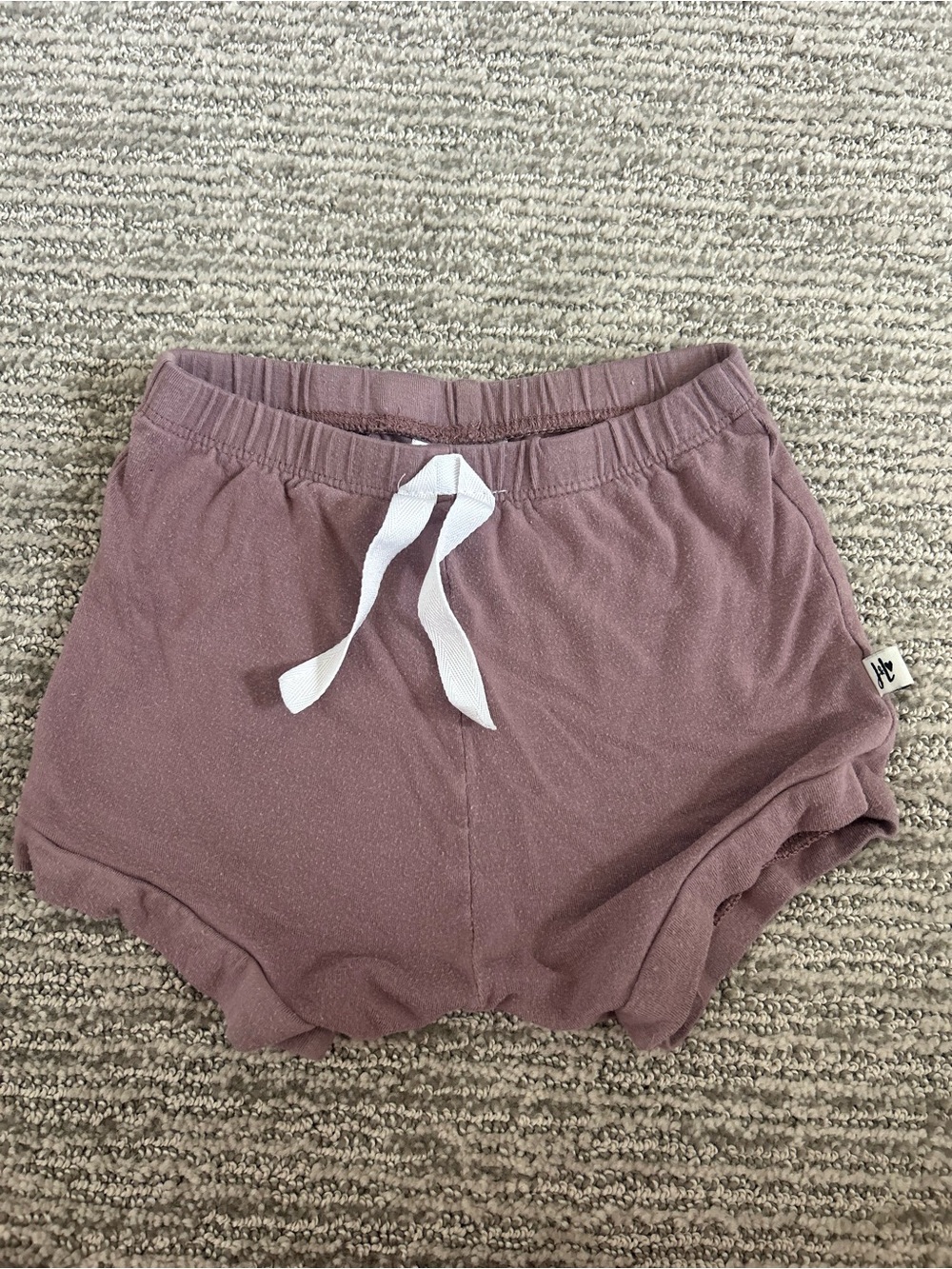 Kids Mauve Drawstring Casual Shorts